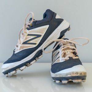 New Balance Rev Lite RC Baseball Cleats Used Mens Size 9 Blue and White